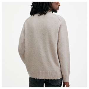 AllSaints Luka Recycled Distressed Crew Neck Jumper